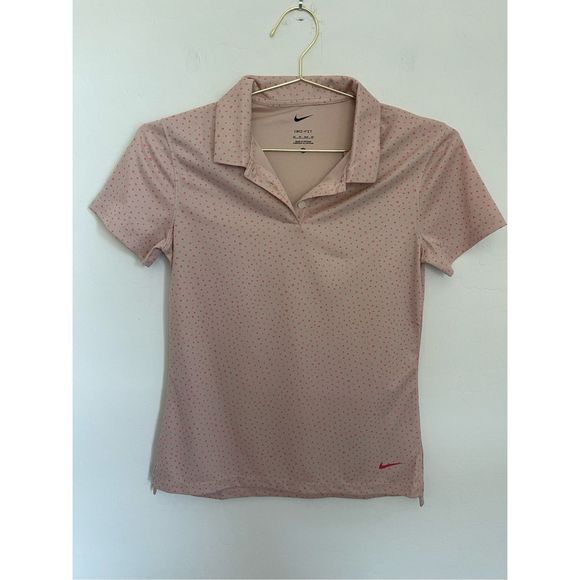 Nike Tops - NIKE Dri Fit Spotted Polo Golf Size XS NWT